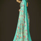 Aayaa Designer Printed Satin Saree - Multi Color