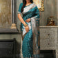 Astita Banarasi Silk Sea Green Saree | Swadesiicart