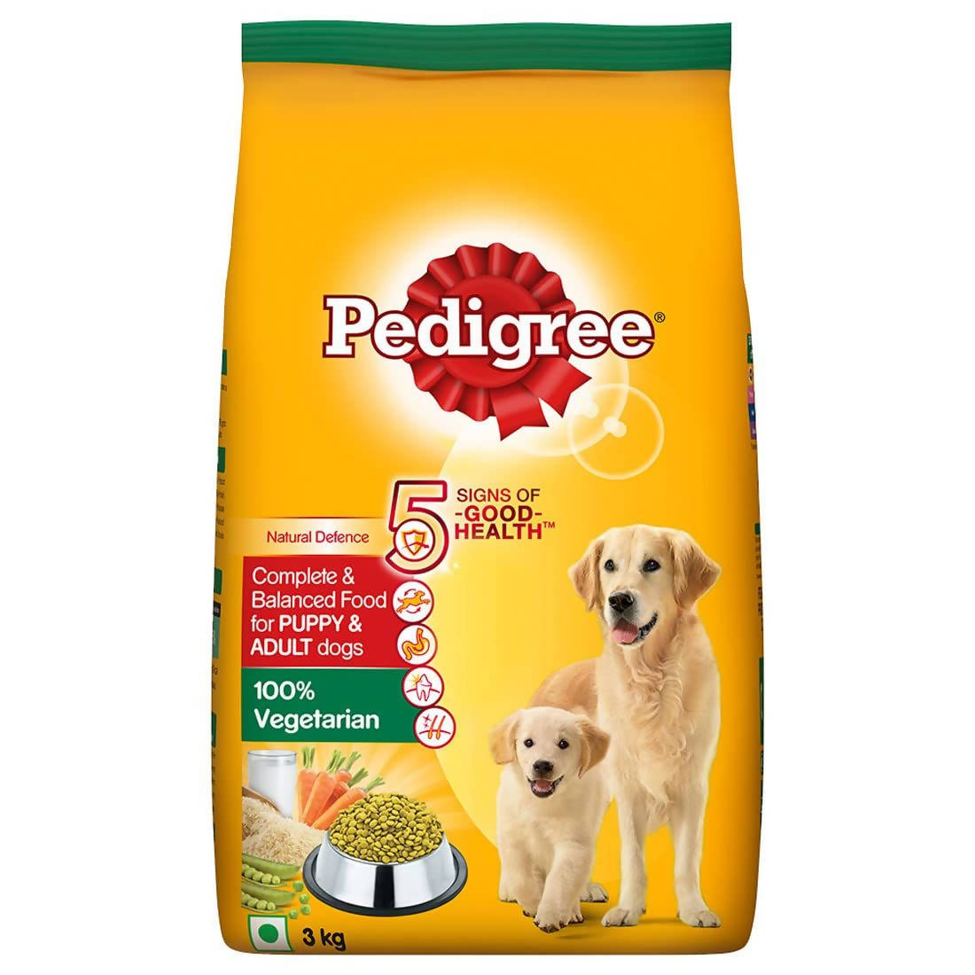 Pedigree Puppy & Adult Vegetarian Dry Dog Food - Swadesiicart