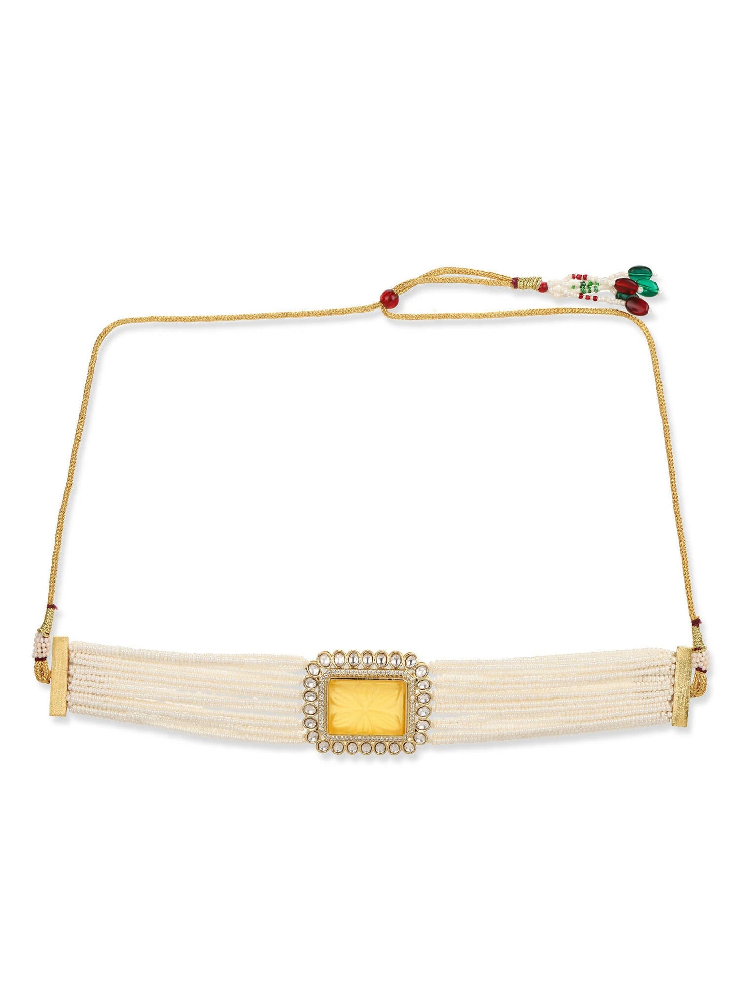 Women's Gold-Polished Necklace - Ruby Raang | Swadesiicart