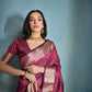 Vishnu Weaves Women's Rani Raw Silk Zari Woven Saree with Blouse - Swadesiicart