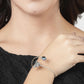 NVR Women Oxidised Rhodium-Plated Evil Eye Kada Bracelet - Swadesiicart
