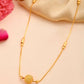 VOJ Gold-Polished Designer Piped Chain WithBig Gold Bead. | Swadesiicart