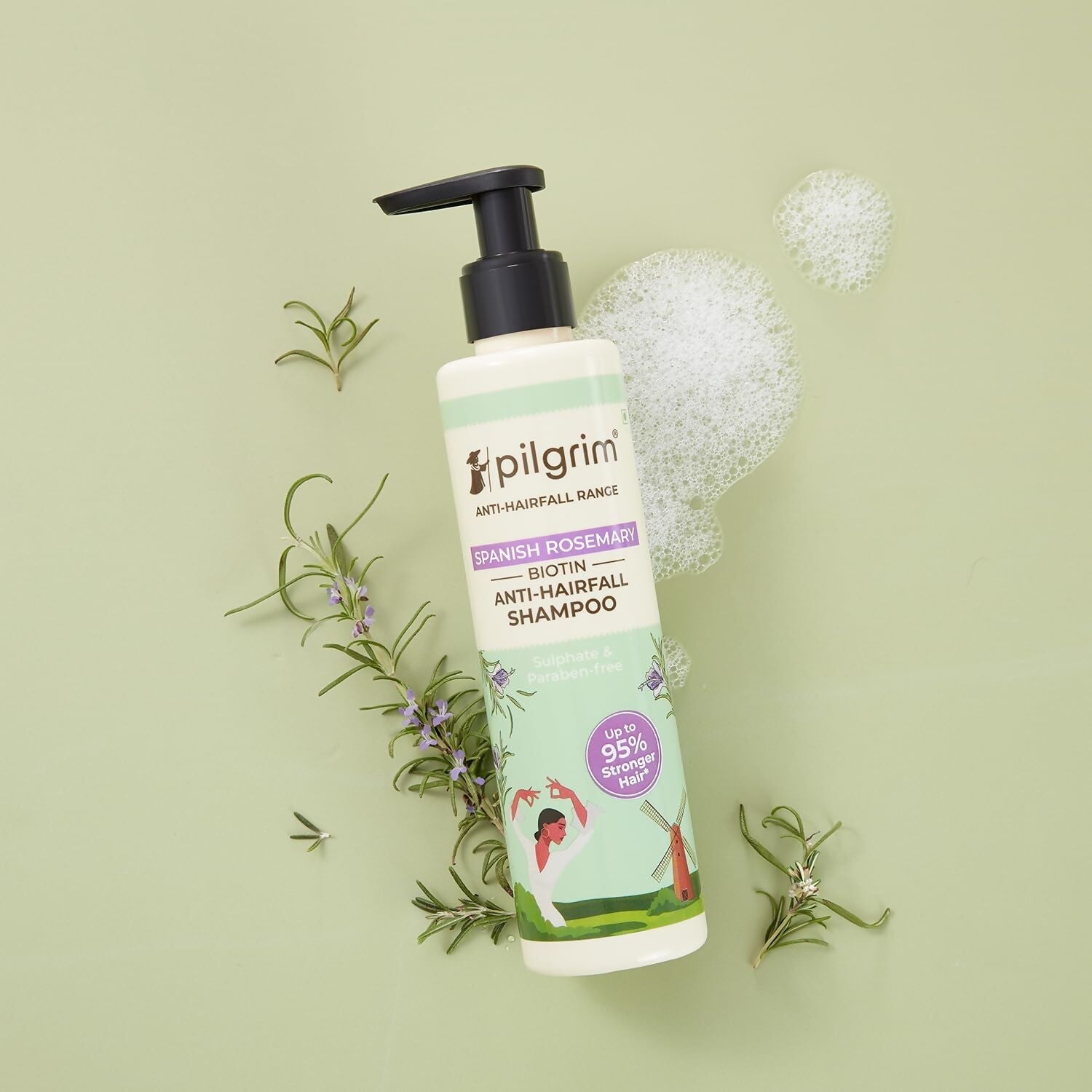 Pilgrim Spanish Rosemary Anti-Hairfall Shampoo (GTM) - Swadesiicart