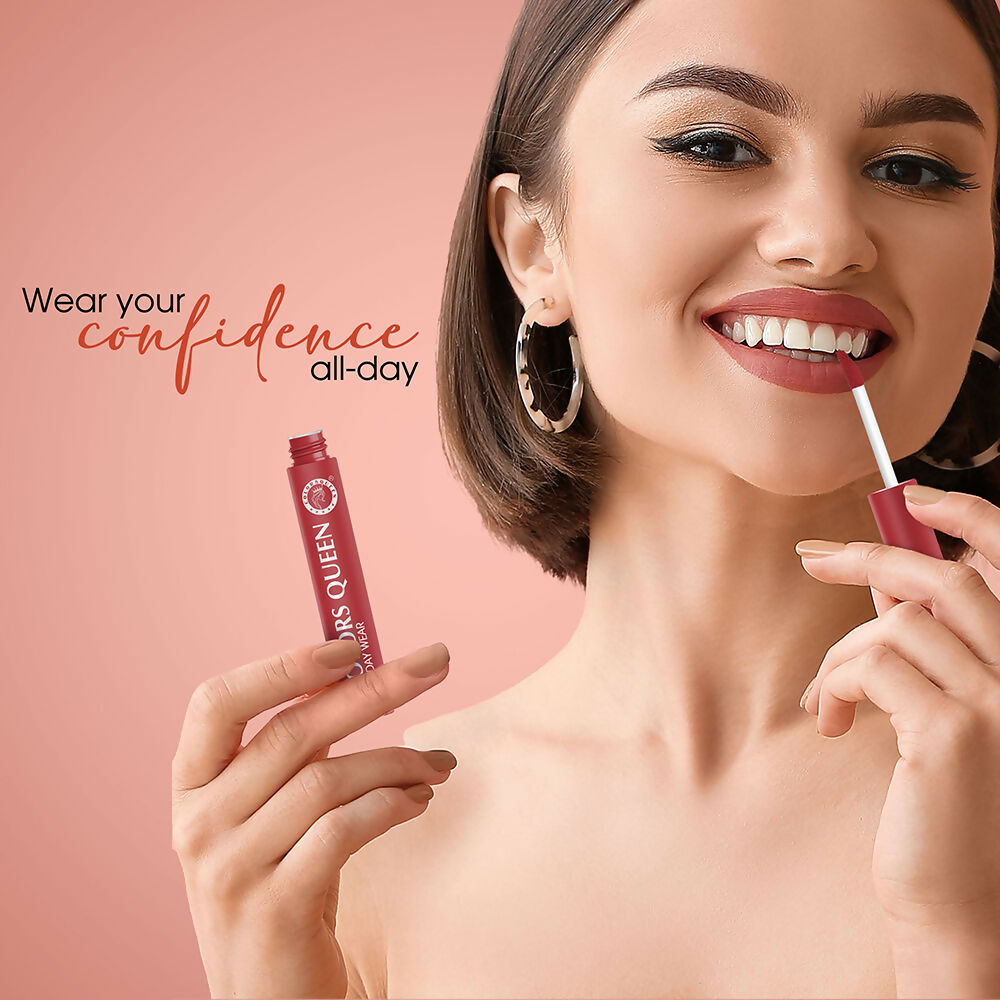 Colors Queen All Day Wear Liquid Lipstick - Red Boots | Swadesiicart