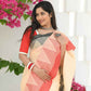 Beatitude Cream Temple Border Cotton Saree