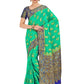 Mimosa Women's Green Banarasi Chiffon Saree | Swadesiicart