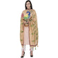 A R Silk Silk Peacock Multi Fancy Dupatta Color Golden Dupatta or Chunni