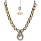 Dual Tone Kundan Neckpiece (silver) - Ruby Raang | Swadesiicart