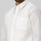 Ramraj Cotton Mens Full Sleeve Formal Poly Cotton White Shirt | Swadesiicart