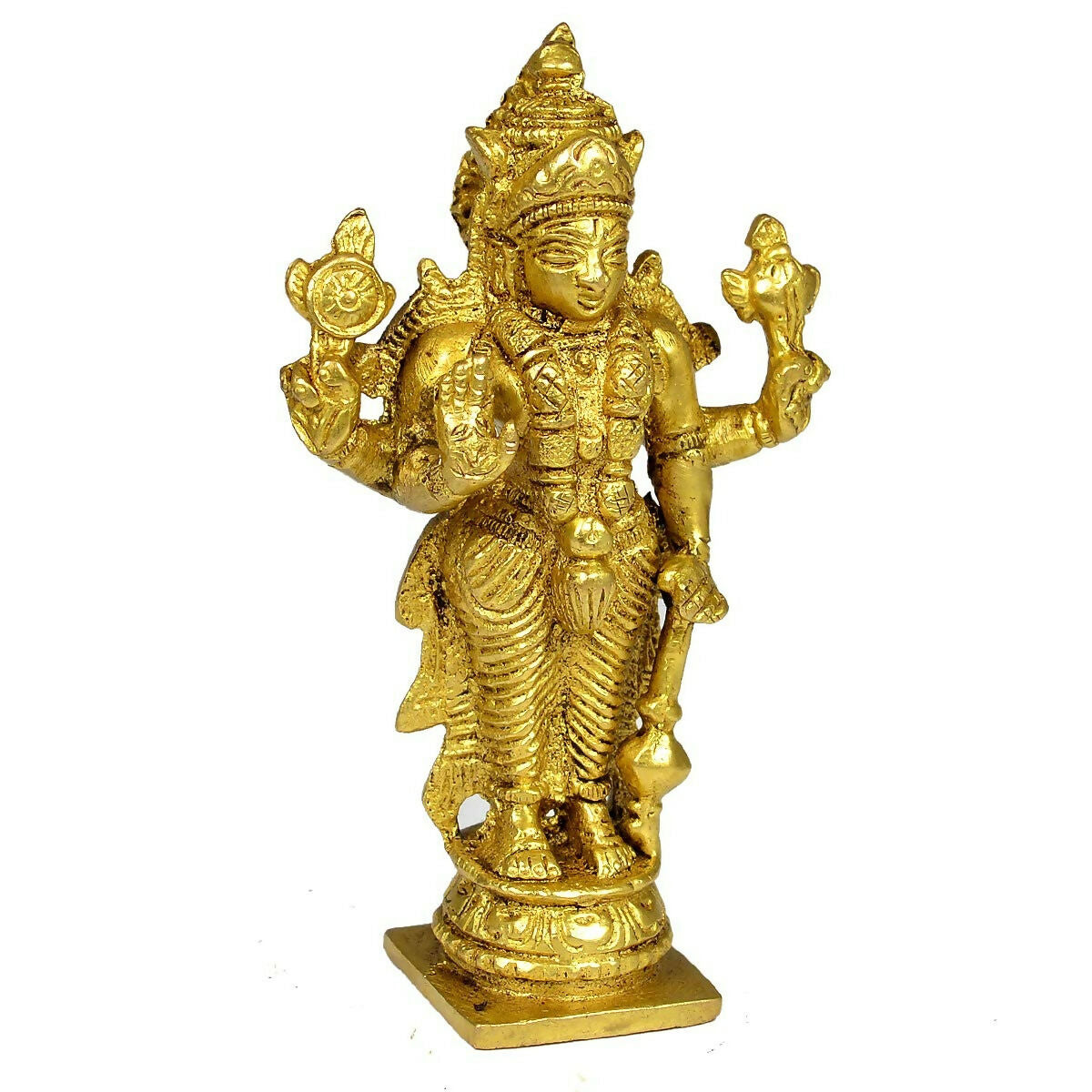 Reiki Crystal Products Pure Brass Vishnu Idol - Swadesiicart