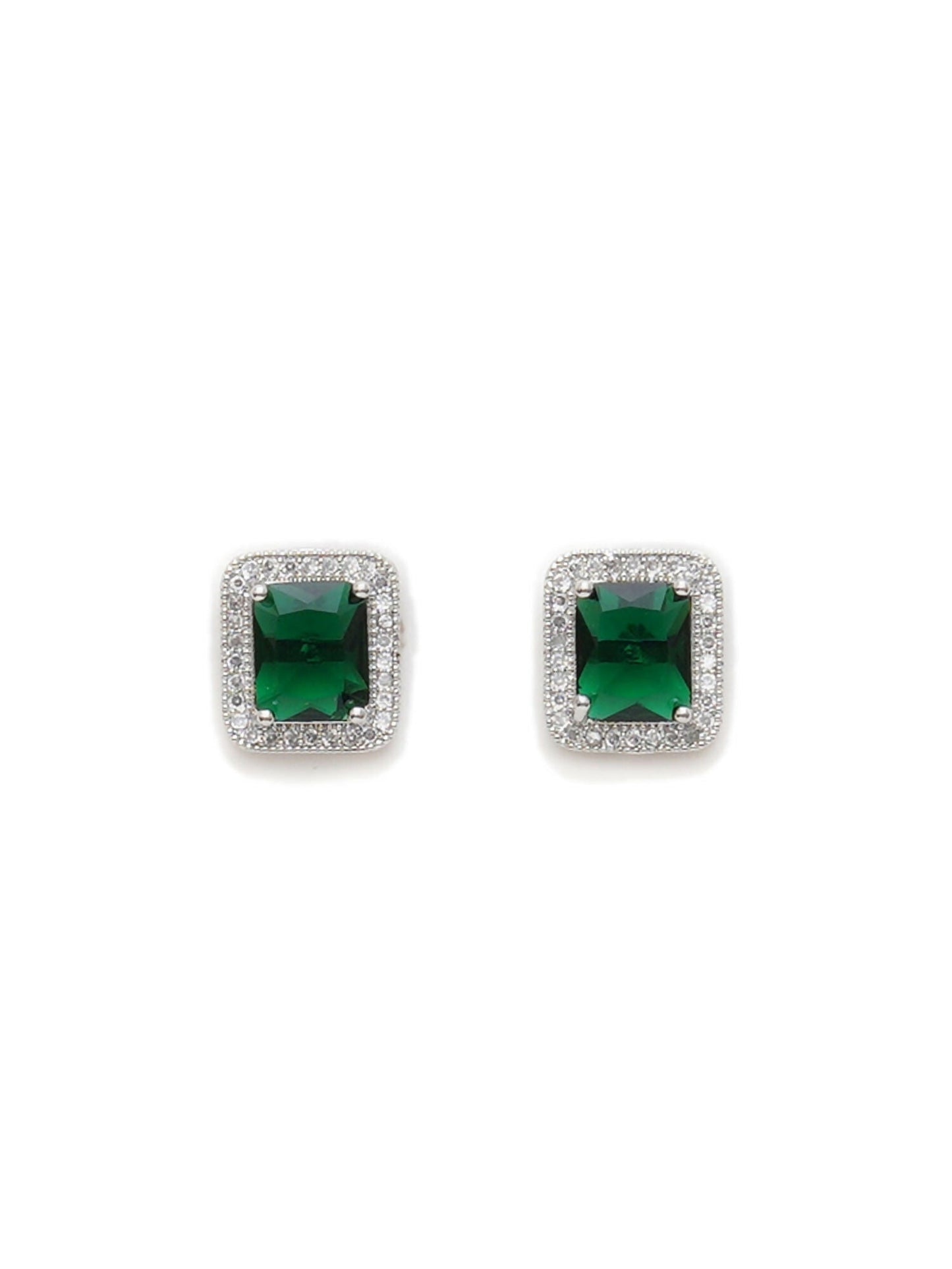 stone stud (green) - Ruby Raang - Swadesiicart