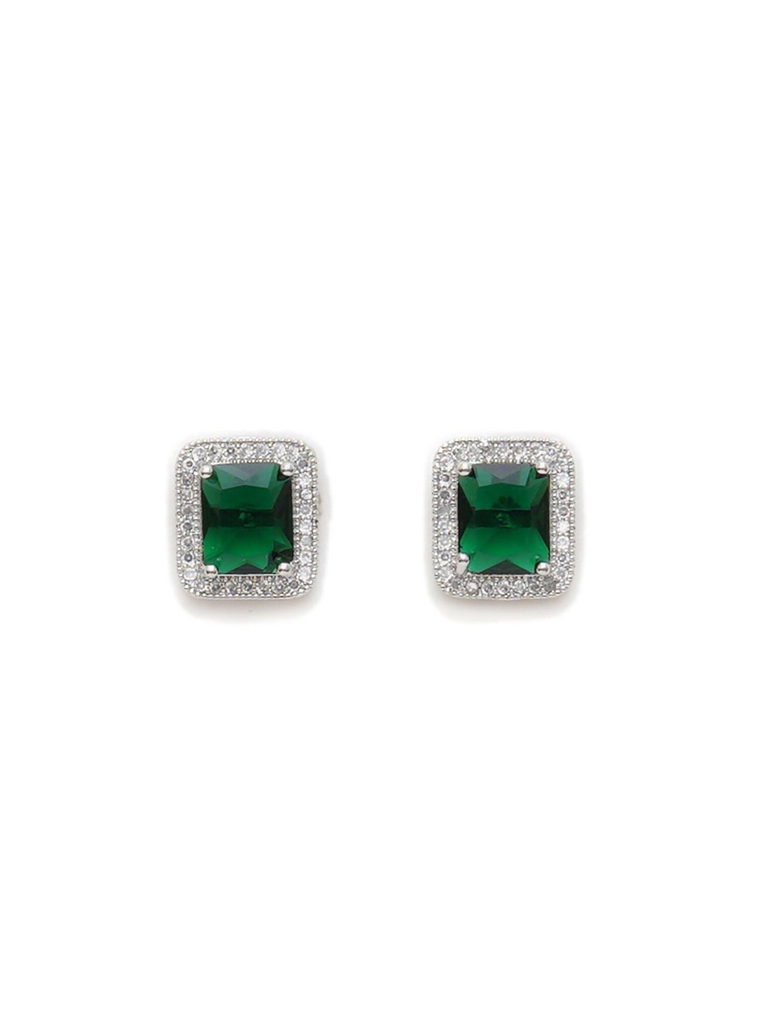 stone stud (green) - Ruby Raang - Swadesiicart