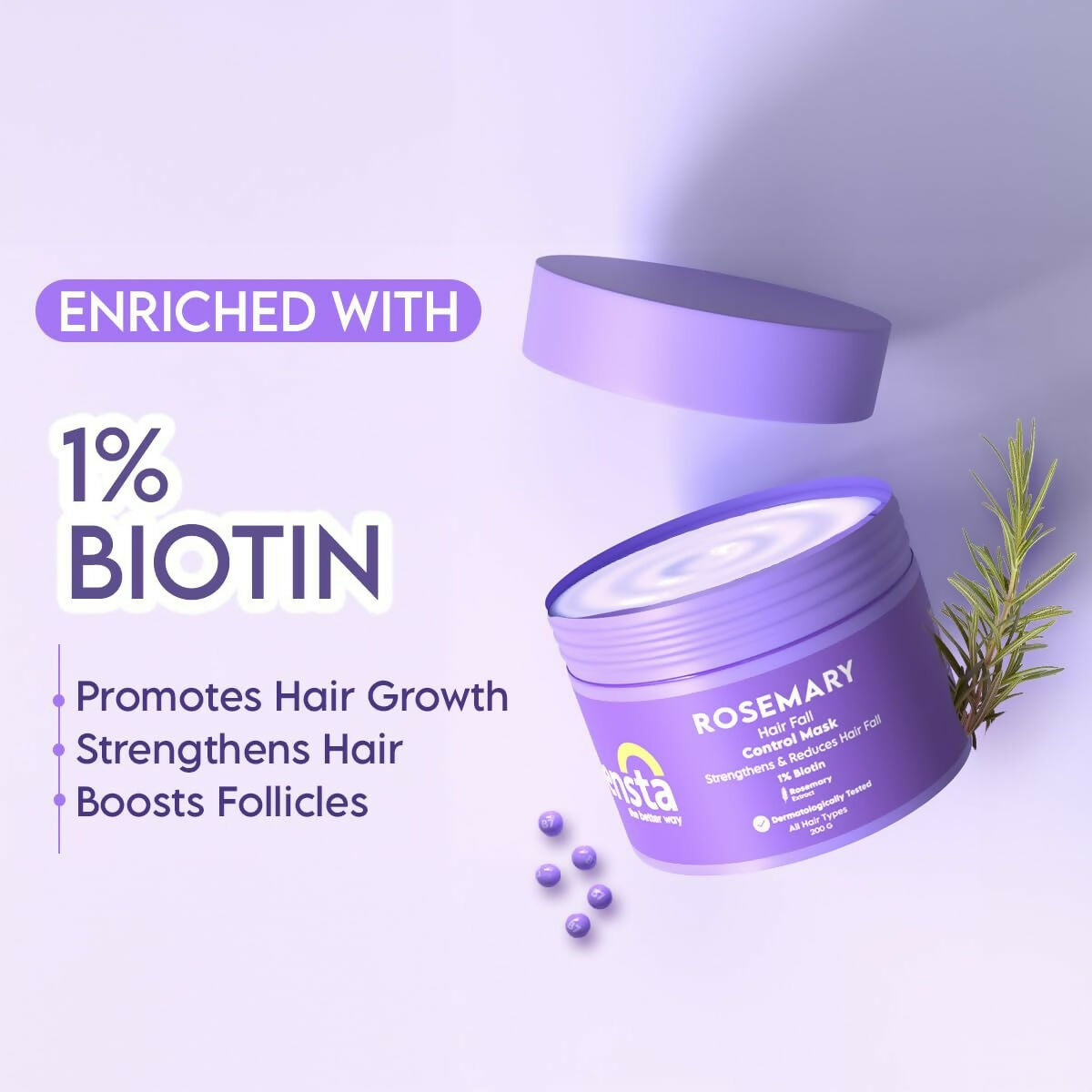 Clensta Rosemary Hair Fall Control Mask | Swadesiicart