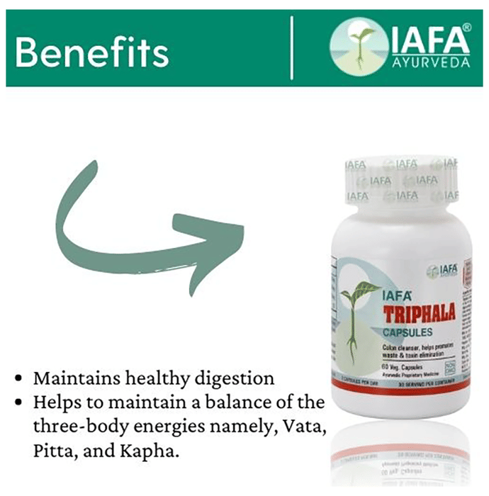 Iafa Ayuveda Triphala Veg Capsules | Swadesiicart