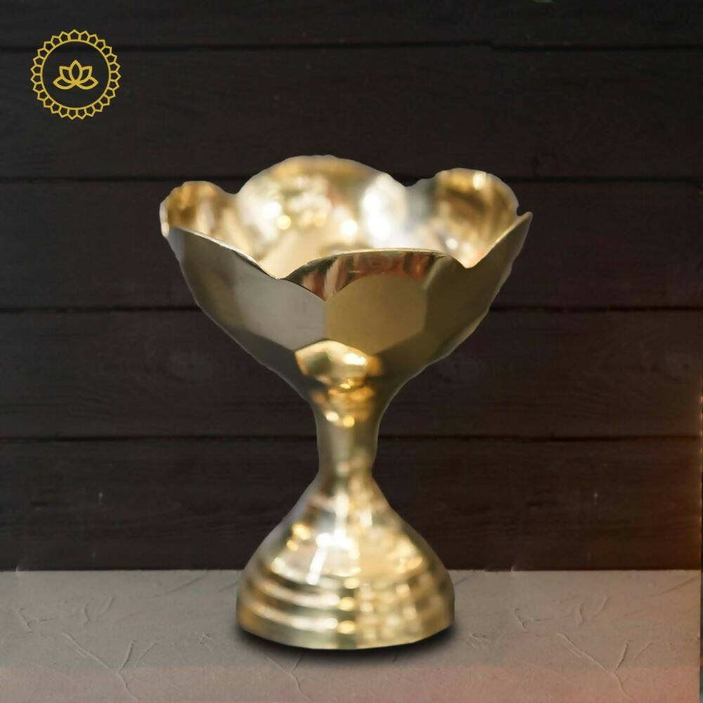 Brass Diamond Diya - Swadesiicart
