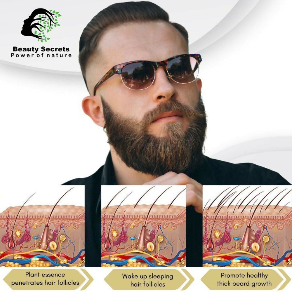 Beauty Secrets Premium Beard Growth Oil - Swadesiicart