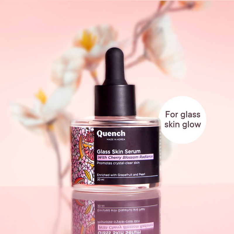 Quench Glass Skin Serum With Cherry Blossom Radiance | Swadesiicart