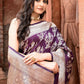 Joban Fashion Purple Pure Katan Pure Handloom Banarasi Silk Saree | Swadesiicart