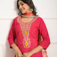 Festive Wear Ethnic Red silk viscose Stitched Suit With Dupatta - Tanisha | Swadesiicart