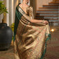 Vishnu Weaves Women's Green Soft Tussar Silk Printed Saree with Blouse - Swadesiicart