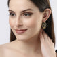 NVR Women Gold-Polished Contemporary Half Hoop Earrings - Swadesiicart