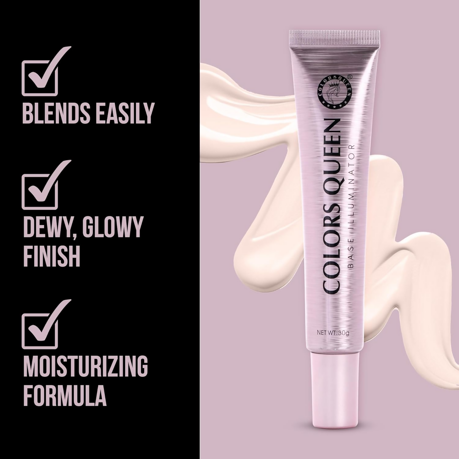 Colors Queen Base Illuminator Highlighter - Golden Pink - Swadesiicart