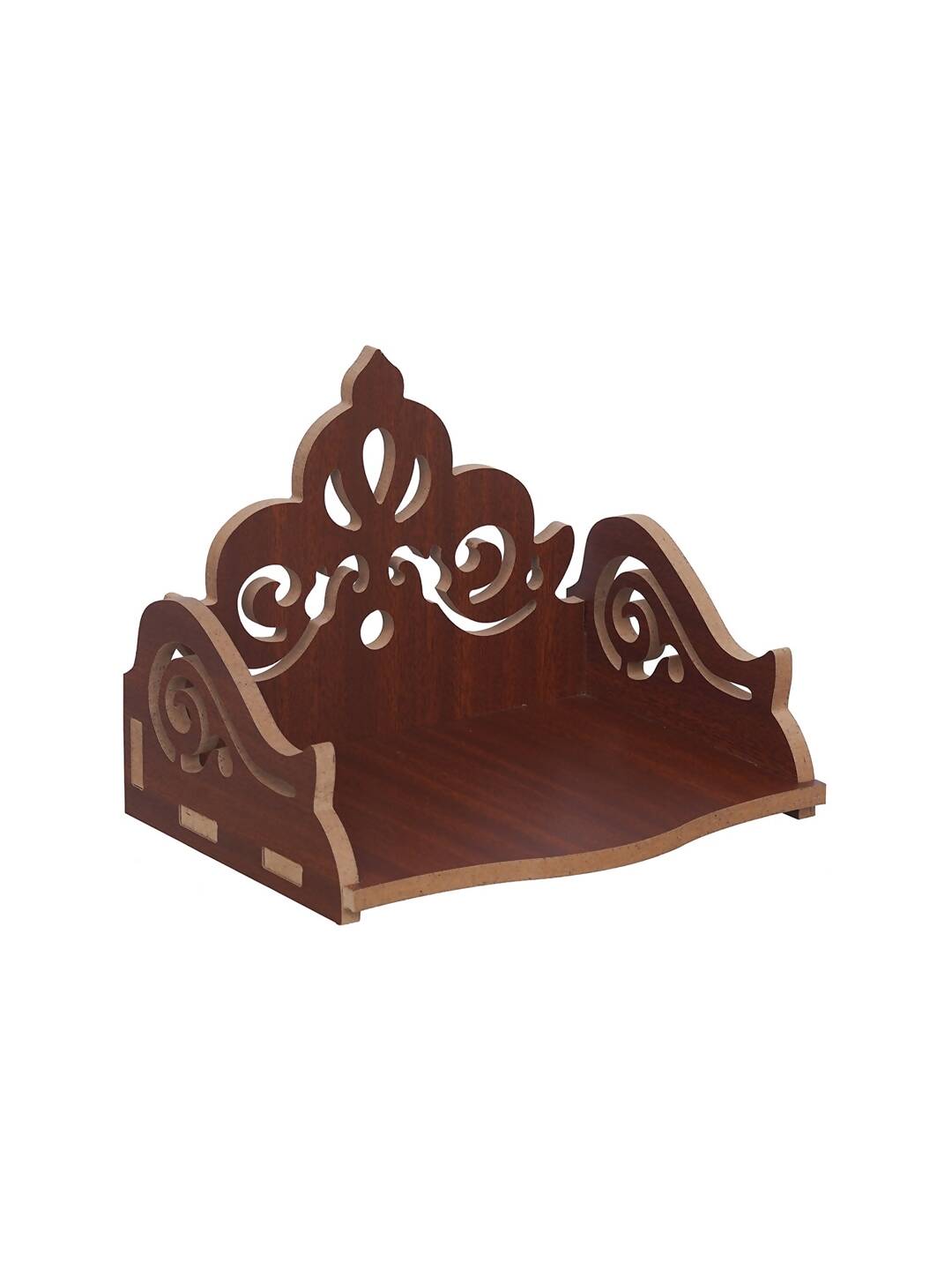 eCraftIndia Brown Decorative Beautiful Wooden Pooja Temple | Swadesiicart