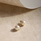 Cream Shine Pearl Studs- Ruby Raang | Swadesiicart