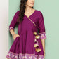 Ahalyaa Women's Traditional wear Tunic - Purple | Swadesiicart