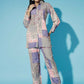Myshka Women Multi-Printed Bling & Sparkly Co-Ords - Swadesiicart