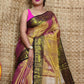 Exclusive Collection Golden Red Beautiful Tissue Benarasi Saree - Swadesiicart