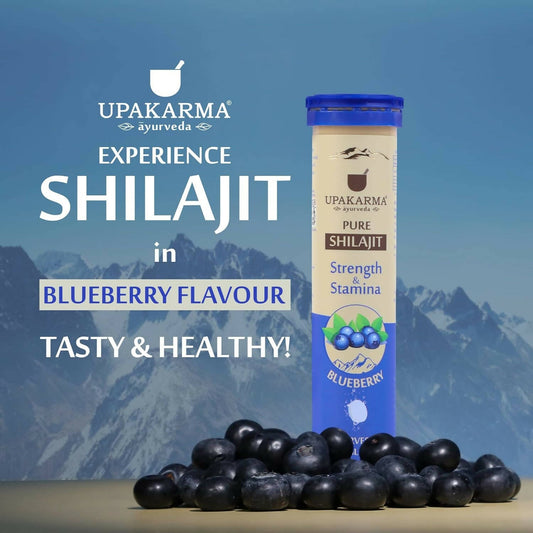 Upakarma Ayurveda Pure SJ Effervescent Tablets in 3 Unique Flavors (Pure SJ, Orange & Blueberry) Combo | Swadesiicart