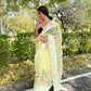 Vamsee Foolwarii Yellow Organza Saree - Swadesiicart