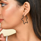 VOJ Women Rhodium Tonned Star Shape Stainless Steel Hoop Earrings - Swadesiicart