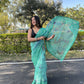 Vamsee Vidhi 1 Blue Organza Saree - Swadesiicart