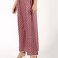 Aniyah Rayon Block Print Flared Pink Palazzo Dusty (AN-158K)
