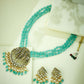 Nuyug 22K Gold-Plated Zircon Studded & Stone Beaded Strings Necklace Set | Swadesiicart