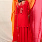 Cheera Red Kurta Palazzo Dupatta set Online