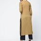 Aniyah Cotton Block Printed Beige Color Front Slit Kurta (AN-117K)