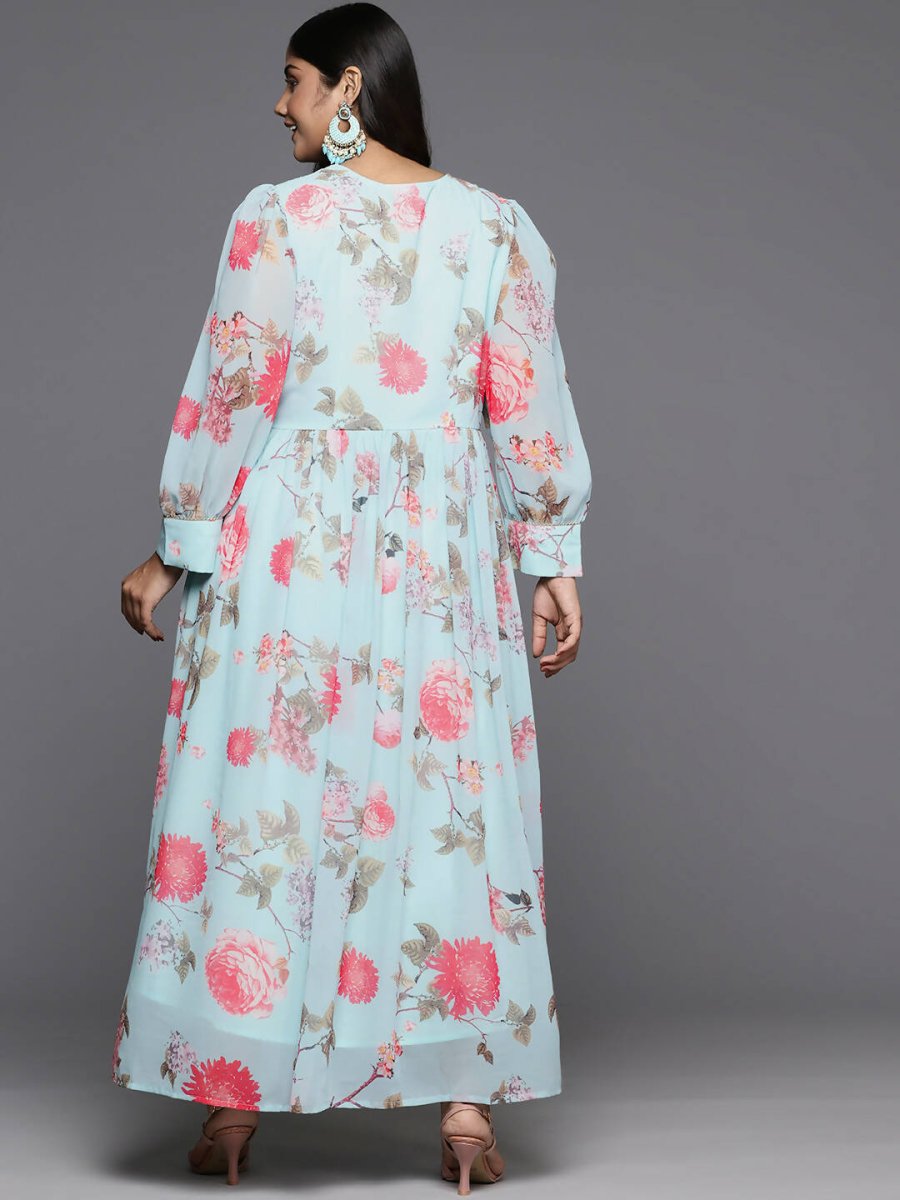 Ahalyaa Women's Traditional wear Ethnic Dress - Blue | Swadesiicart