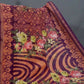 Shades Of Burgundy Floral Design Semi Chanderi Saree By Gayathri Reddy Designer Studio | Swadesiicart