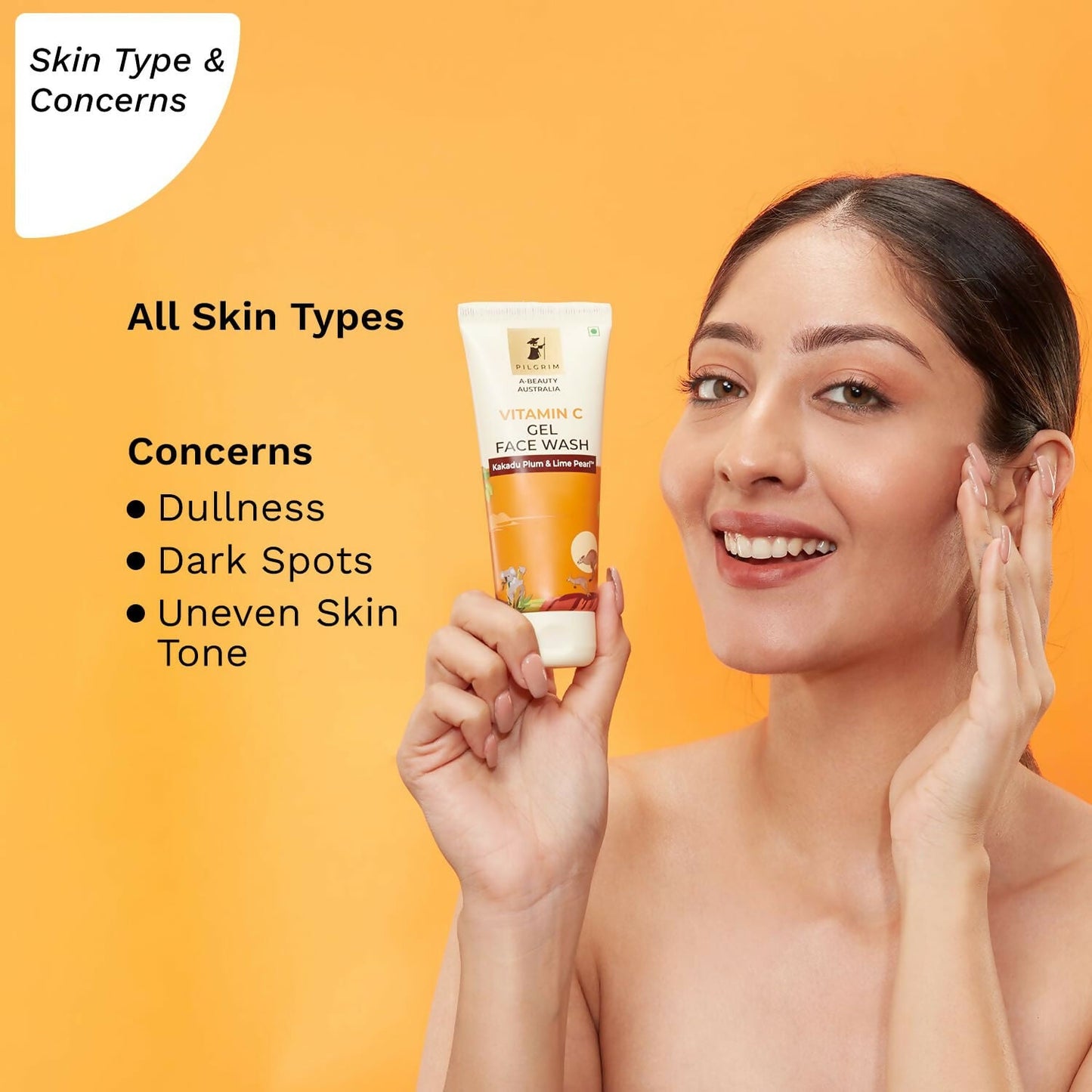 Pilgrim Australian Vitamin C Gel Face Wash with Kakadu Plum & Lime Pearl For Radiant & Glowing Skin - Swadesiicart