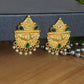 Joban Fashion Women Matte Gold Brass Earrings | Swadesiicart
