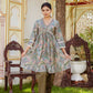 Vaasva Women Olive Green Muslin Floral Print Alia cut Kurta & Pant (Cord set) - Swadesiicart