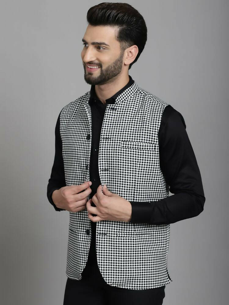 Even Apparels Nehru Jacket With Welt Pockets - Multi | Swadesiicart