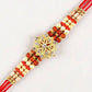Pretty Rudraksha Rakhi And Kaju Katli Box | Swadesiicart