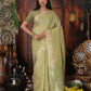 Shree Shyam Fashion Organza Mhendi Green Saree