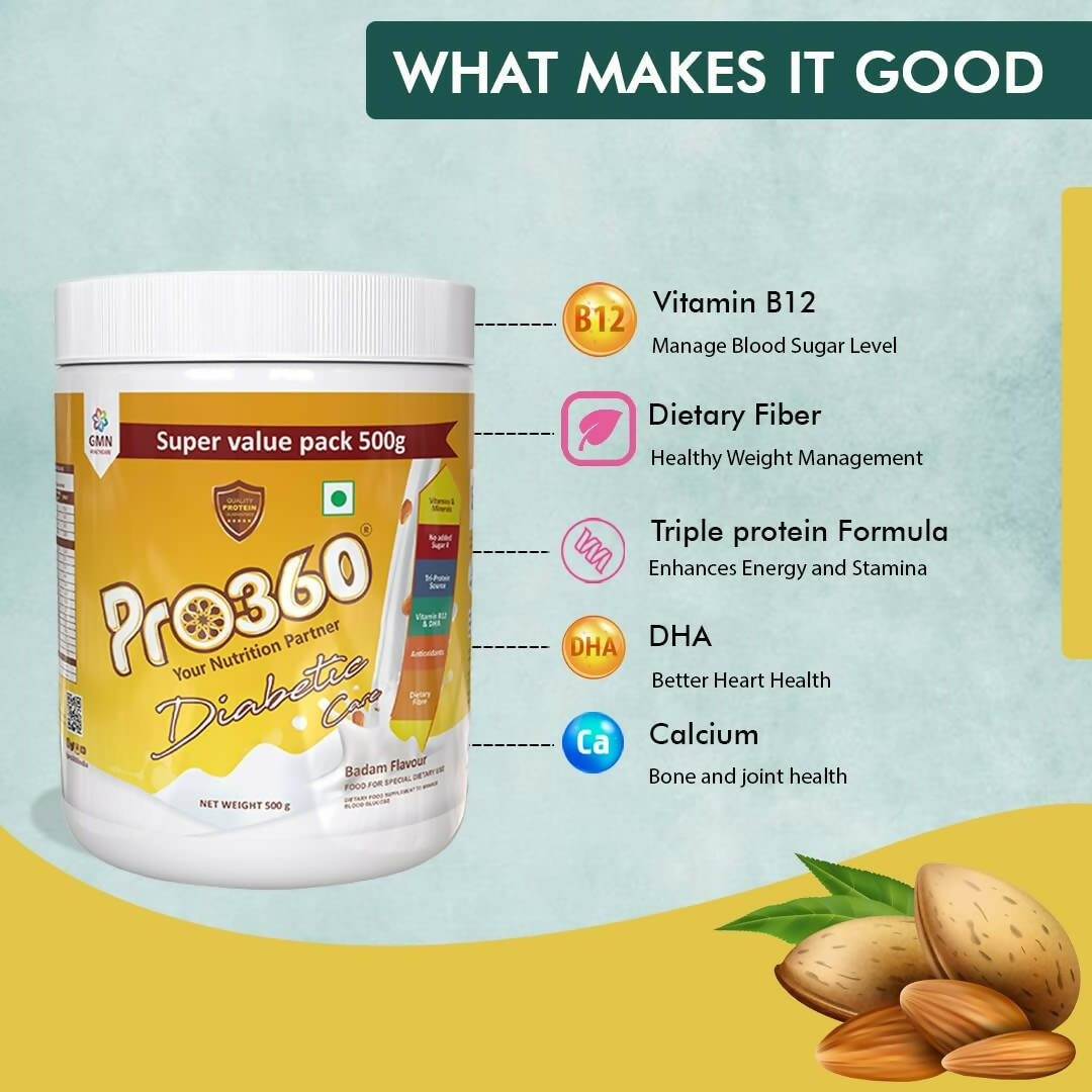 Pro360 Diabetic Care Protein Powder | Swadesiicart