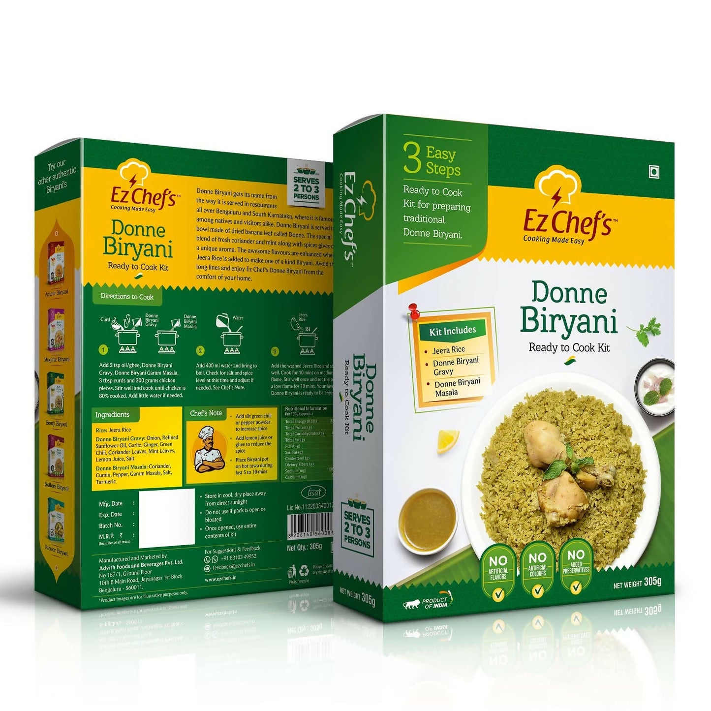 Ez Chef's Donne Biryani Kit - Bangalore's Famous Biryani | Swadesiicart